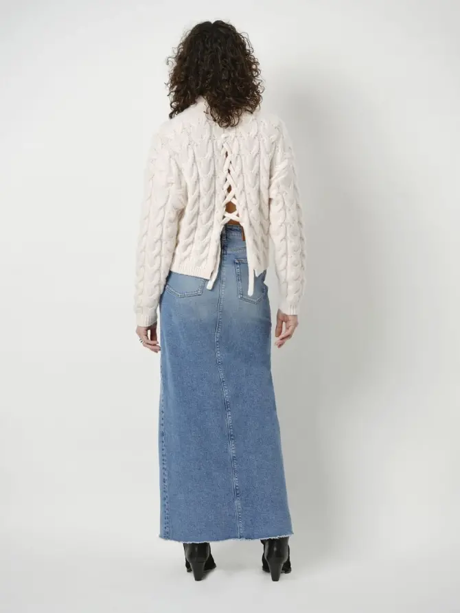 Dante 6 Cropped Kabeltrui Creme