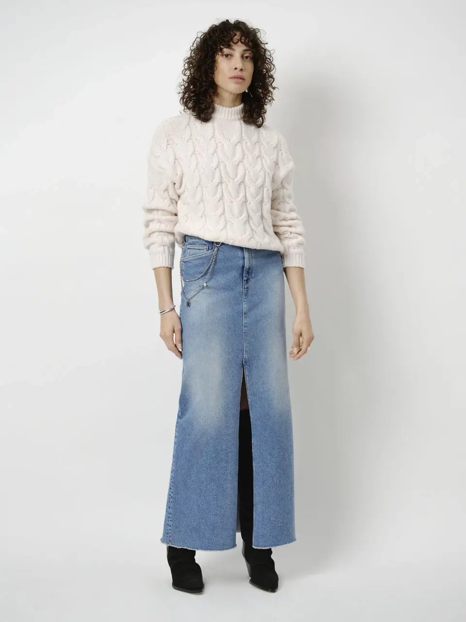 Dante 6 Cropped Kabeltrui Creme