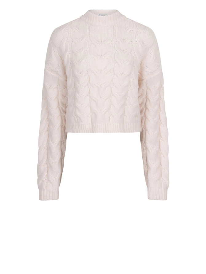 dante 6 Cropped kabeltrui Creme