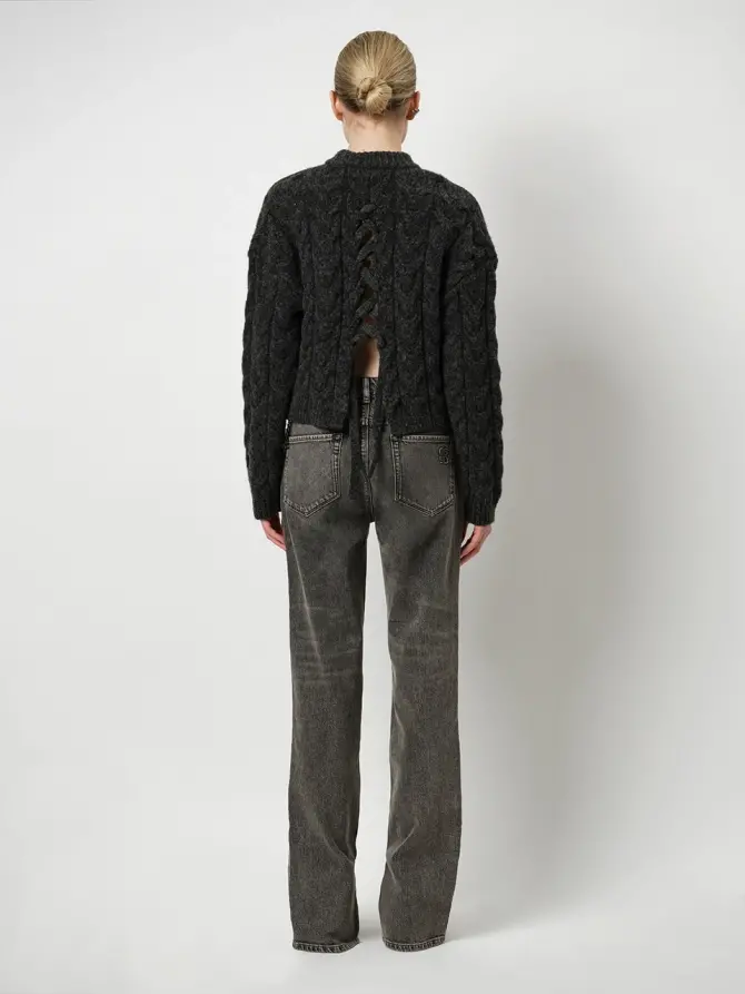 Dante 6 Cropped Kabeltrui Donkergrijs