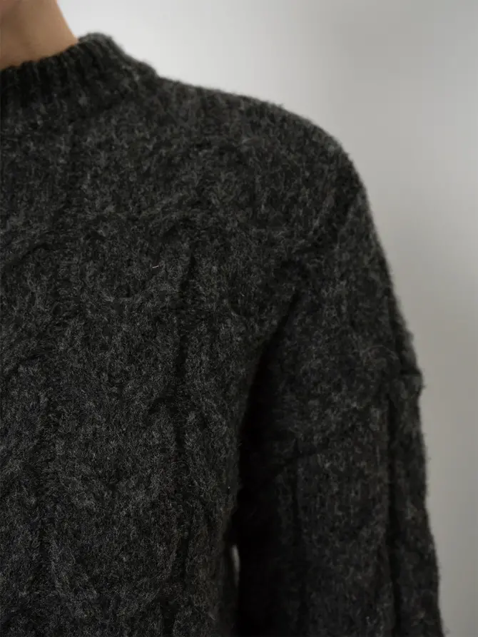 Dante 6 Cropped Kabeltrui Donkergrijs