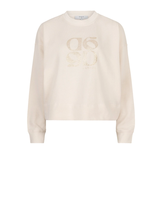 dante 6 Cropped logo sweater Creme