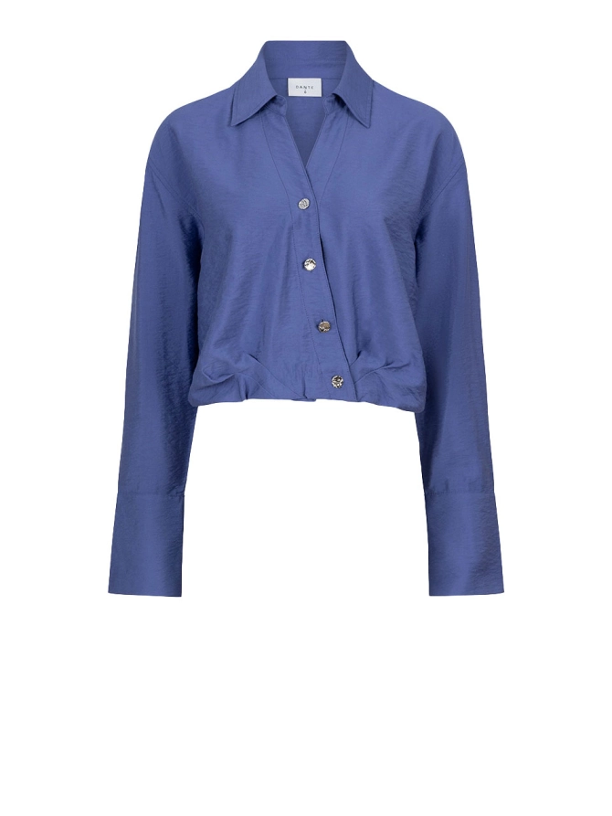 dante 6 Cropped overlay shirt Donkerblauw