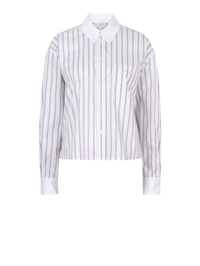 dante 6 Cropped pinstripe shirt Lila