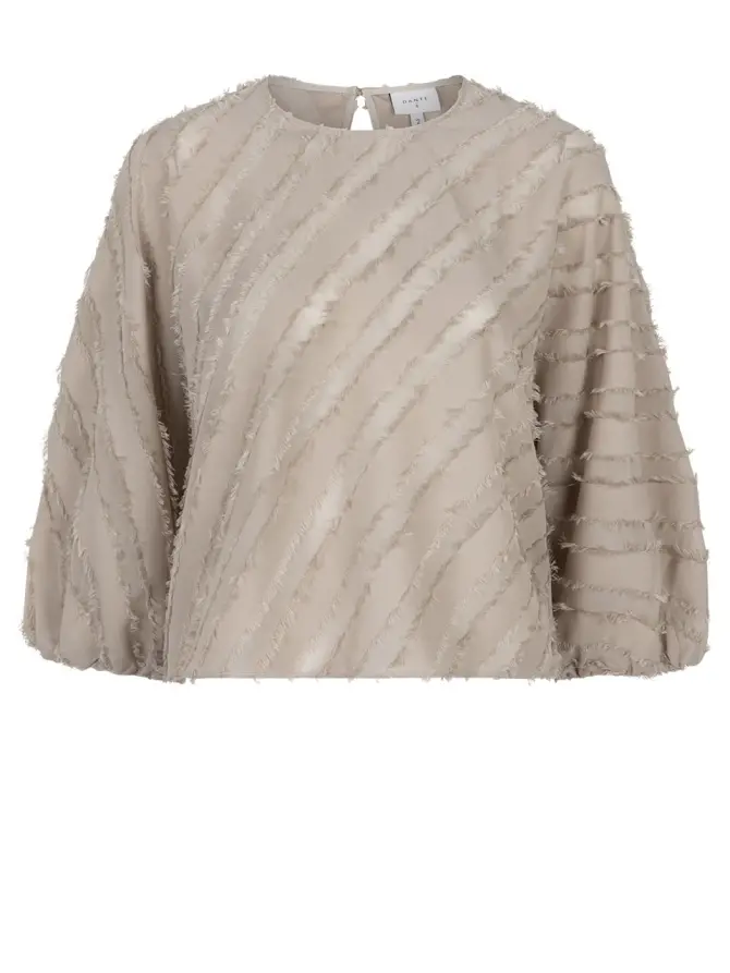 dante 6 Cropped textuur top Taupe