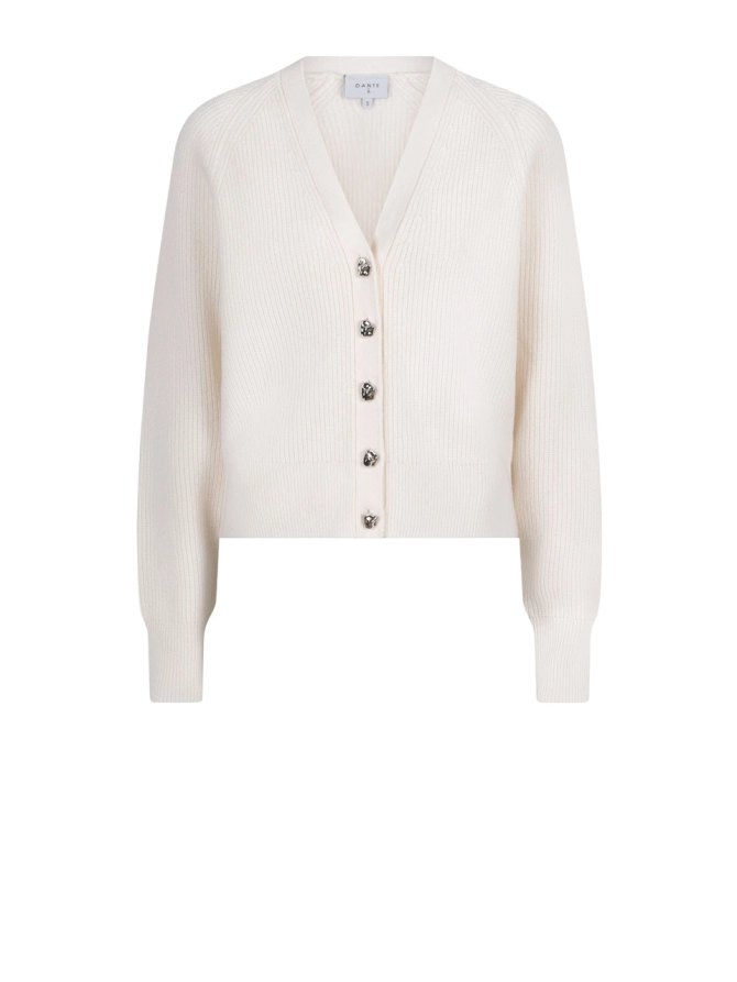 dante 6 Cropped v-hals vest Creme