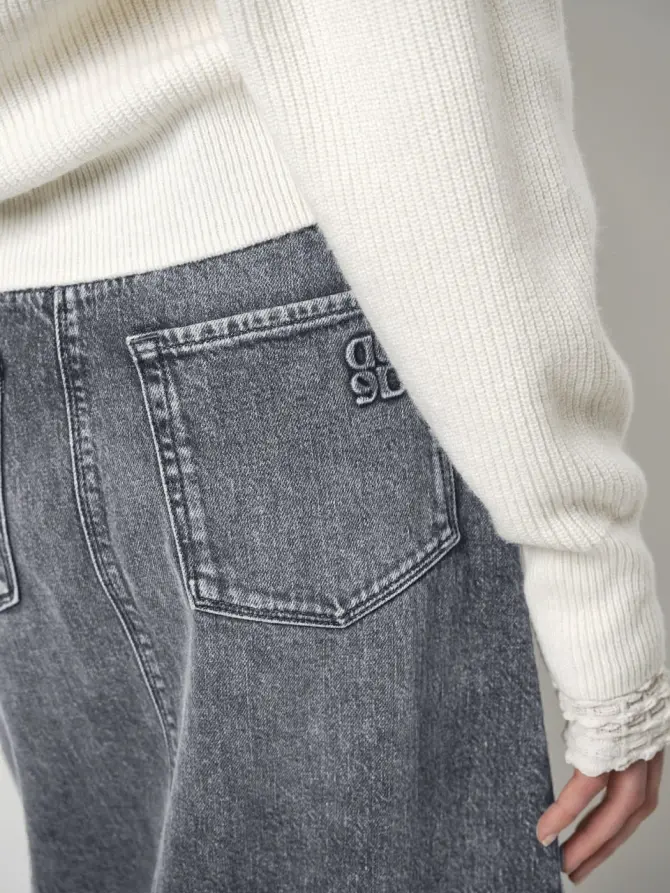 Dante 6 Denim Maxi Rok Bruin