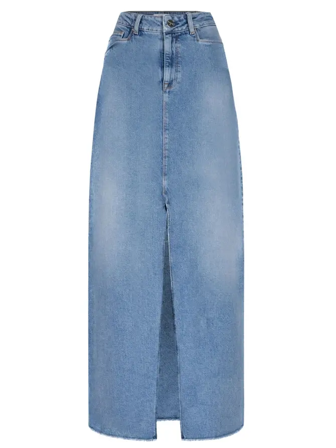 dante 6 Denim maxi rok Denim Blauw