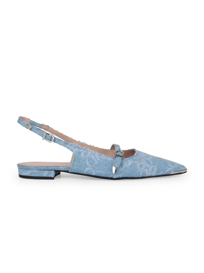 dante 6 Denim monogram slingbacks Skywash blue