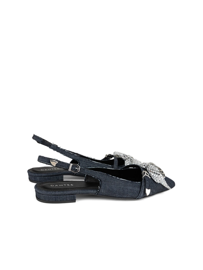 Dante 6 Denim Slingbacks Dark Indigo