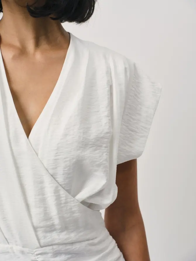 Dante 6 Drapey Mini-jurk Creme