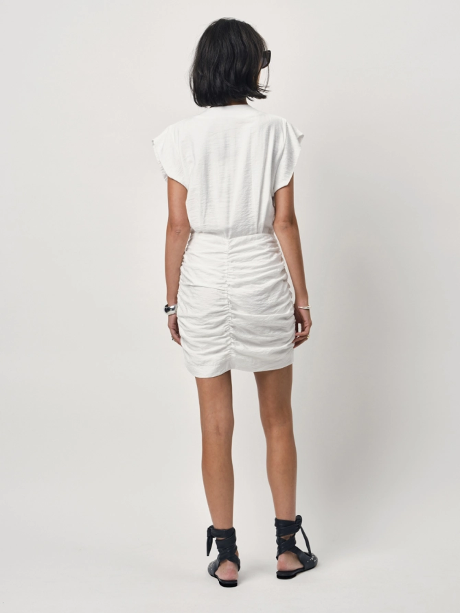 Dante 6 Drapey Mini-jurk Creme