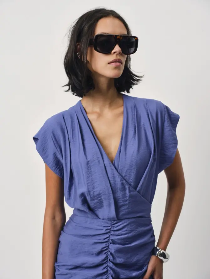 Dante 6 Drapey Mini-jurk Donkerblauw