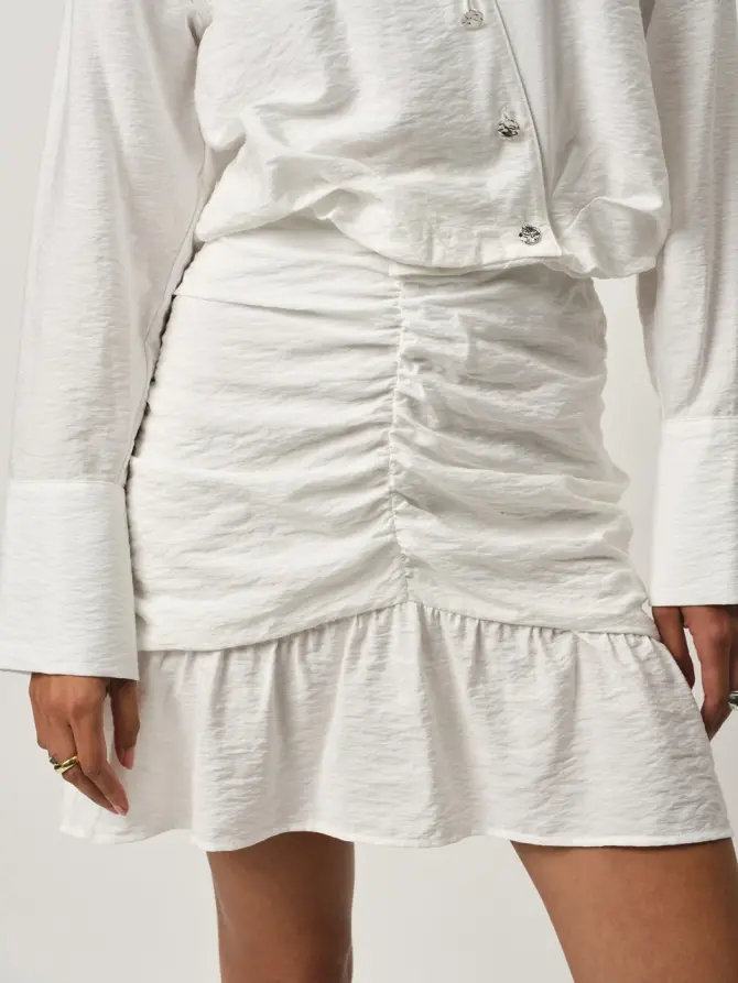 Dante 6 Drapey Minirok Creme