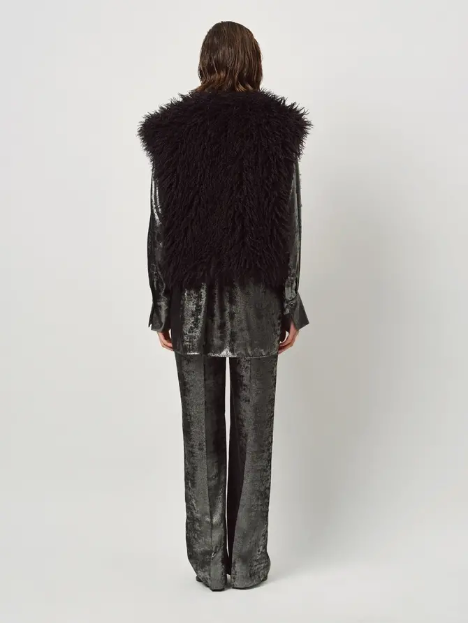 Dante 6 Faux Fur Vest Zwart
