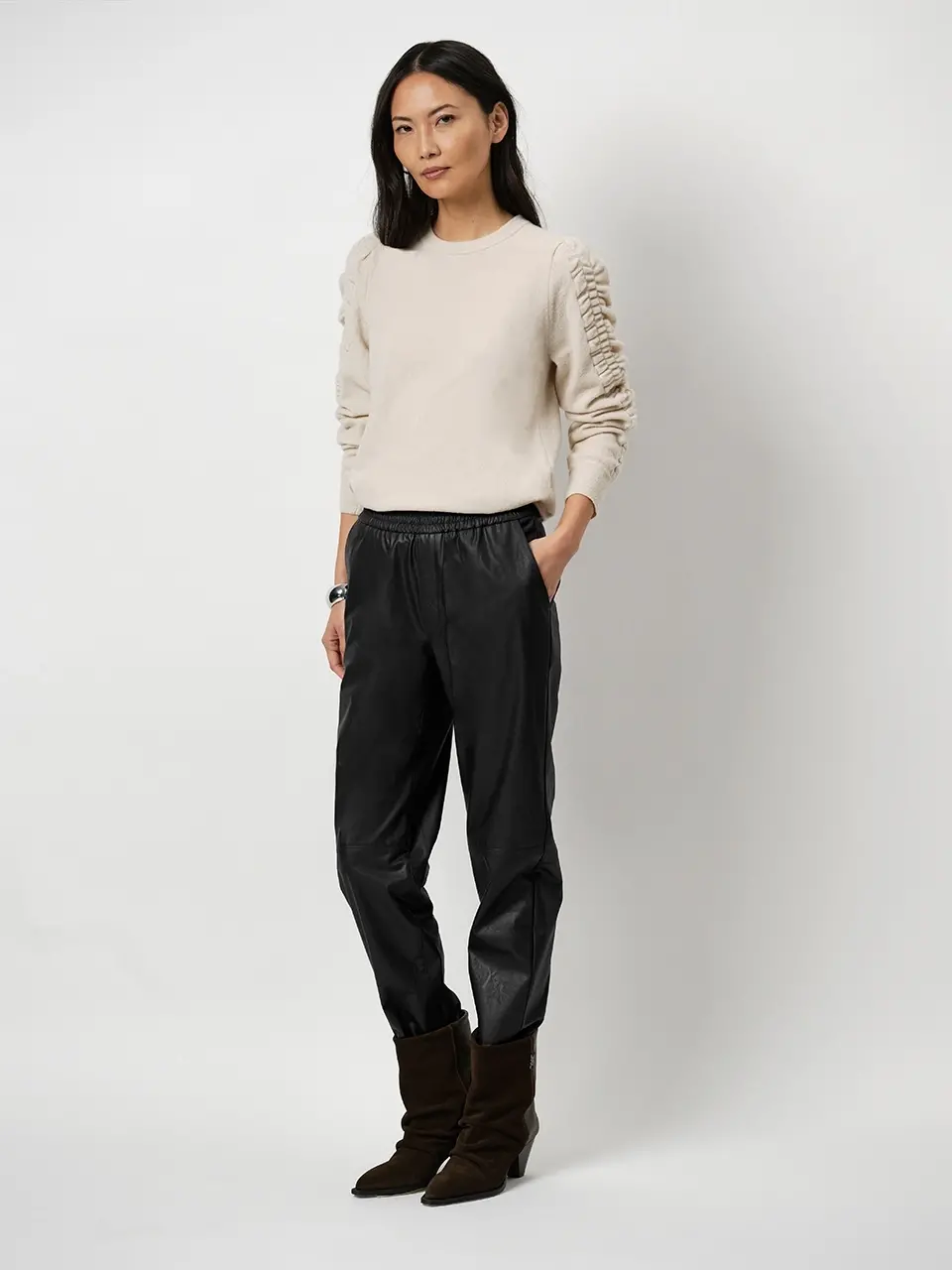 Dante 6 Faux Leren Chino Zwart