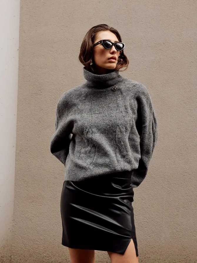 Dante 6 Faux Leren Mini-rok Zwart