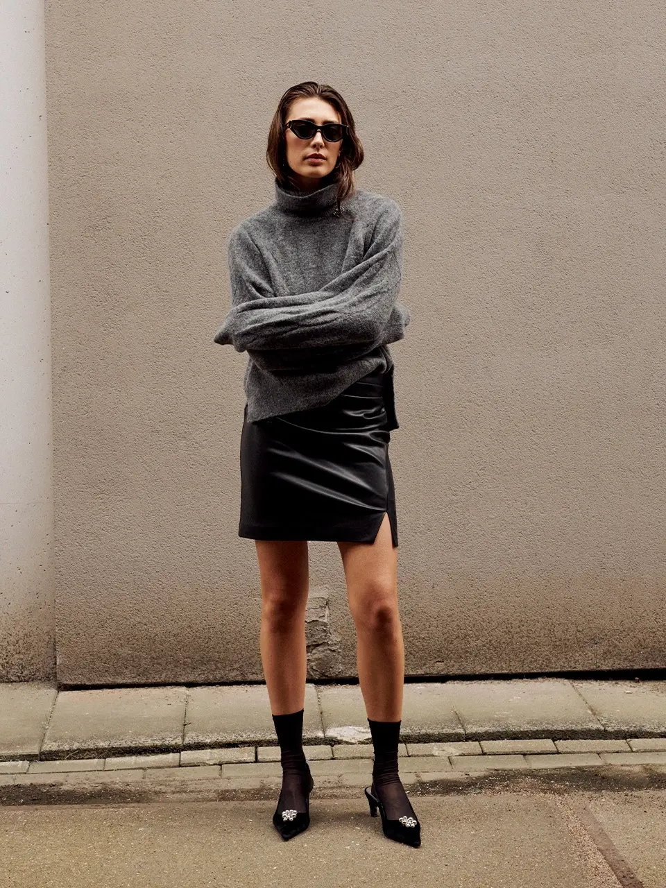 Dante 6 Faux Leren Mini-rok Zwart