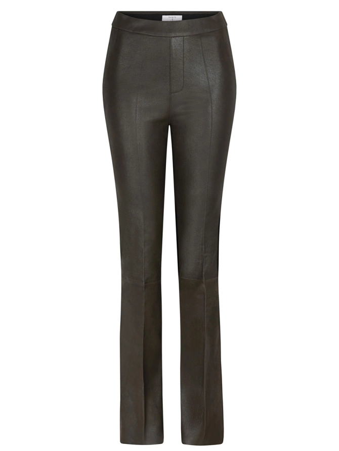 dante 6 Flared suede legging Donkergroen
