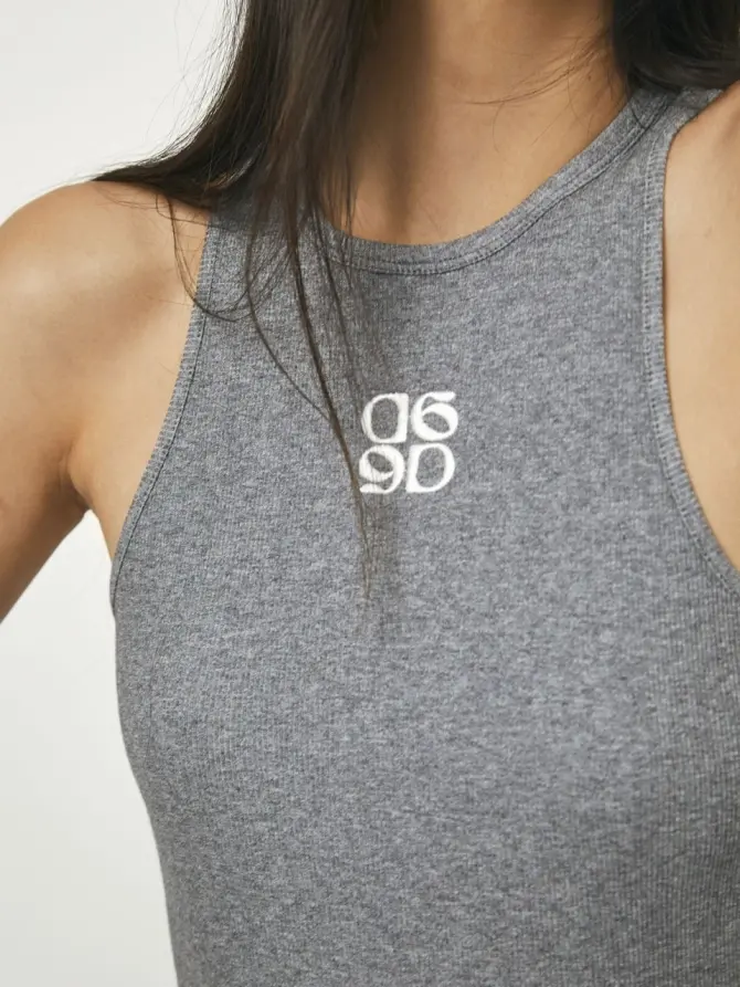 Dante 6 Geborduurd Logo Tanktop Grijs