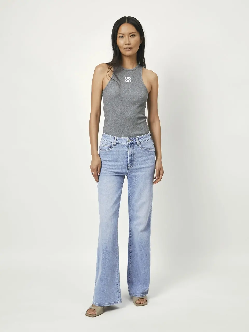 Dante 6 Geborduurd Logo Tanktop Grijs