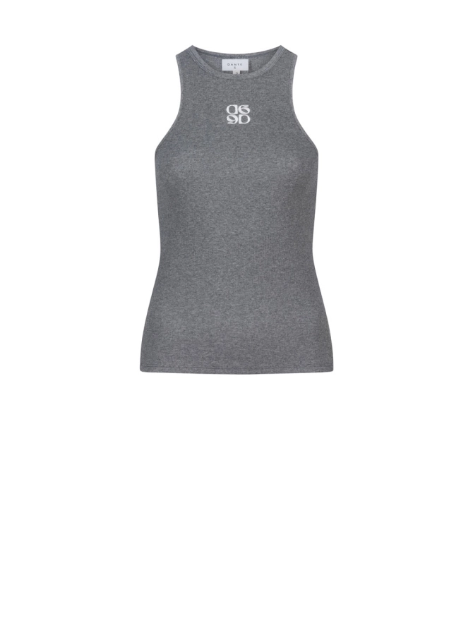dante 6 Geborduurd logo tanktop Grijs