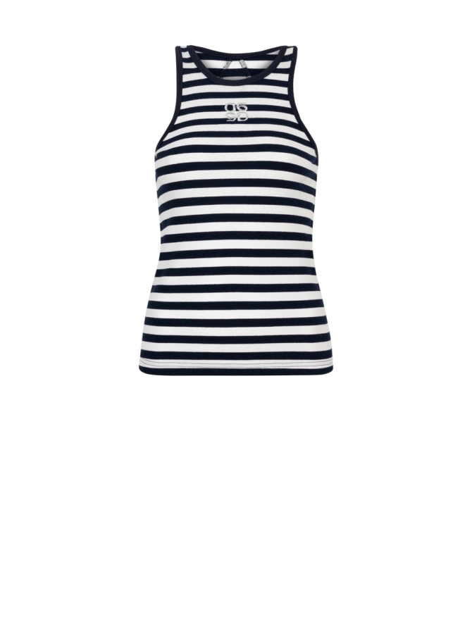 dante 6 Geborduurd logo tanktop Navy/ White