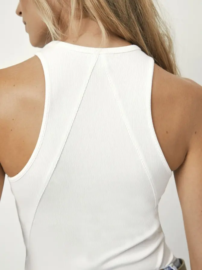 Dante 6 Geborduurd Logo Tanktop Wit