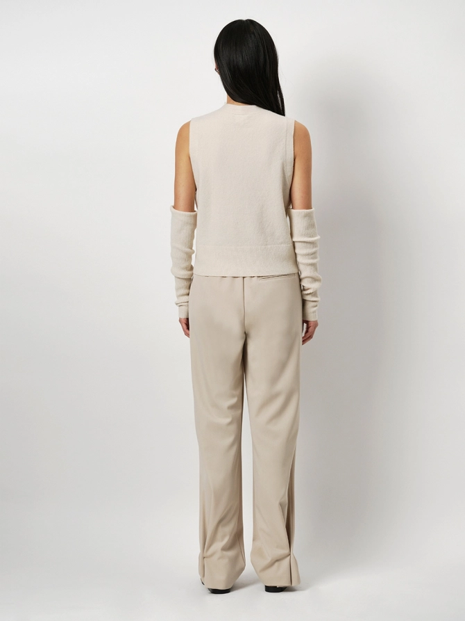 Dante 6 Gebreid Gilet Creme