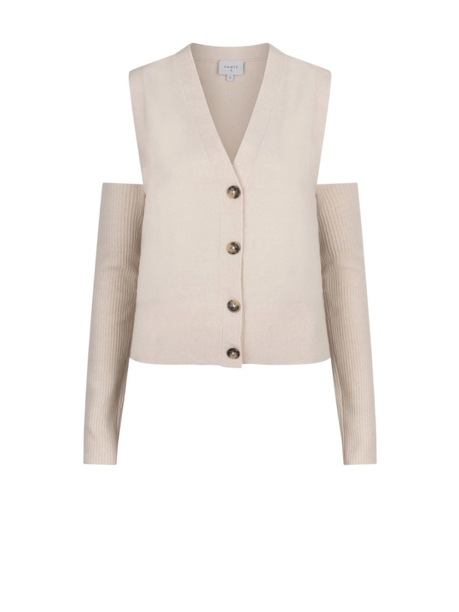 dante 6 Gebreid gilet Creme