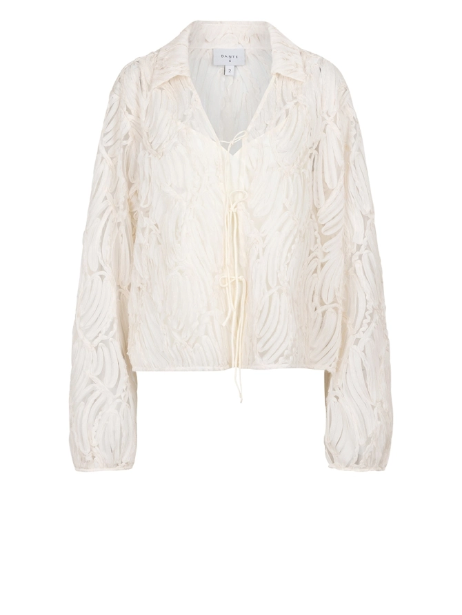 dante 6 Gestructureerde top Off-white