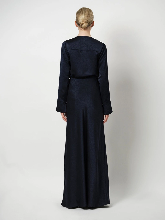 Dante 6 Getailleerde V-hals Top Donkerblauw