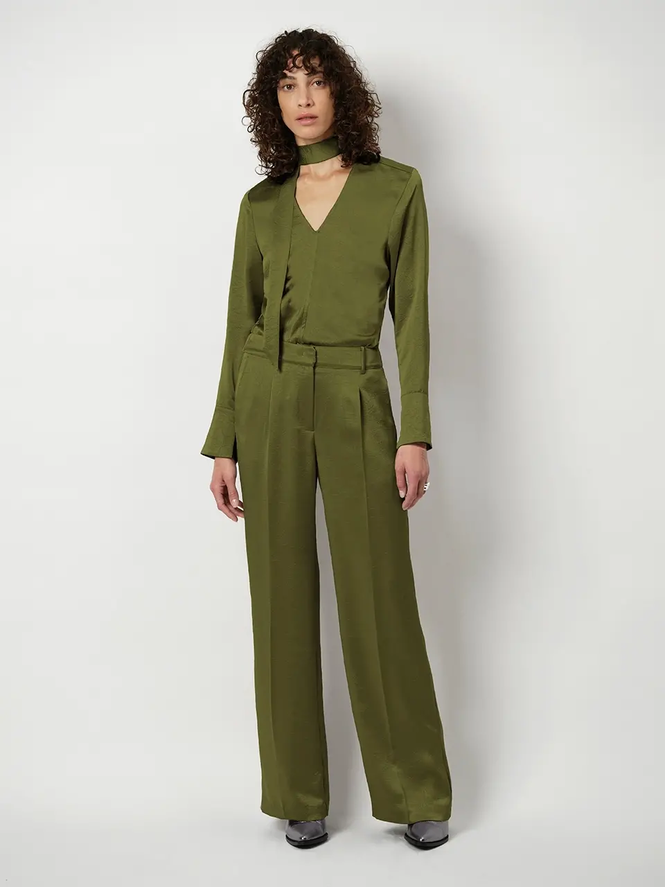 Dante 6 Getailleerde V-hals Top Groen