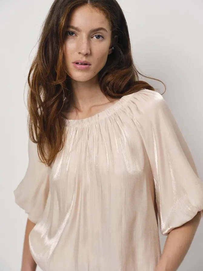 Dante 6 Glanzende Top Met Strik Roze