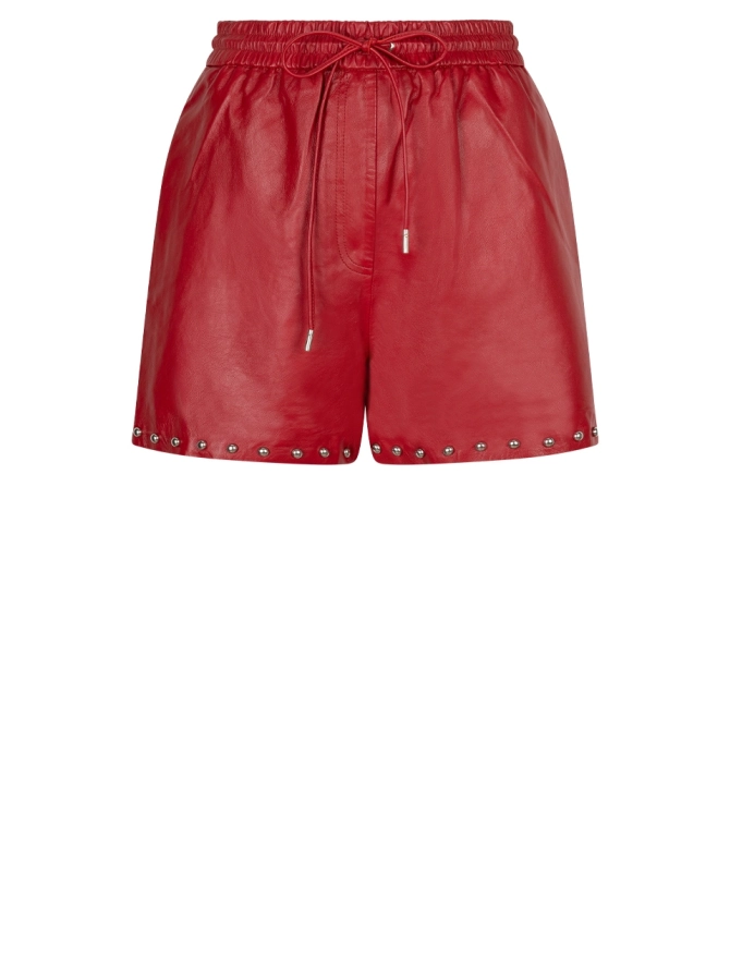 dante 6 Glazed leren short Rood