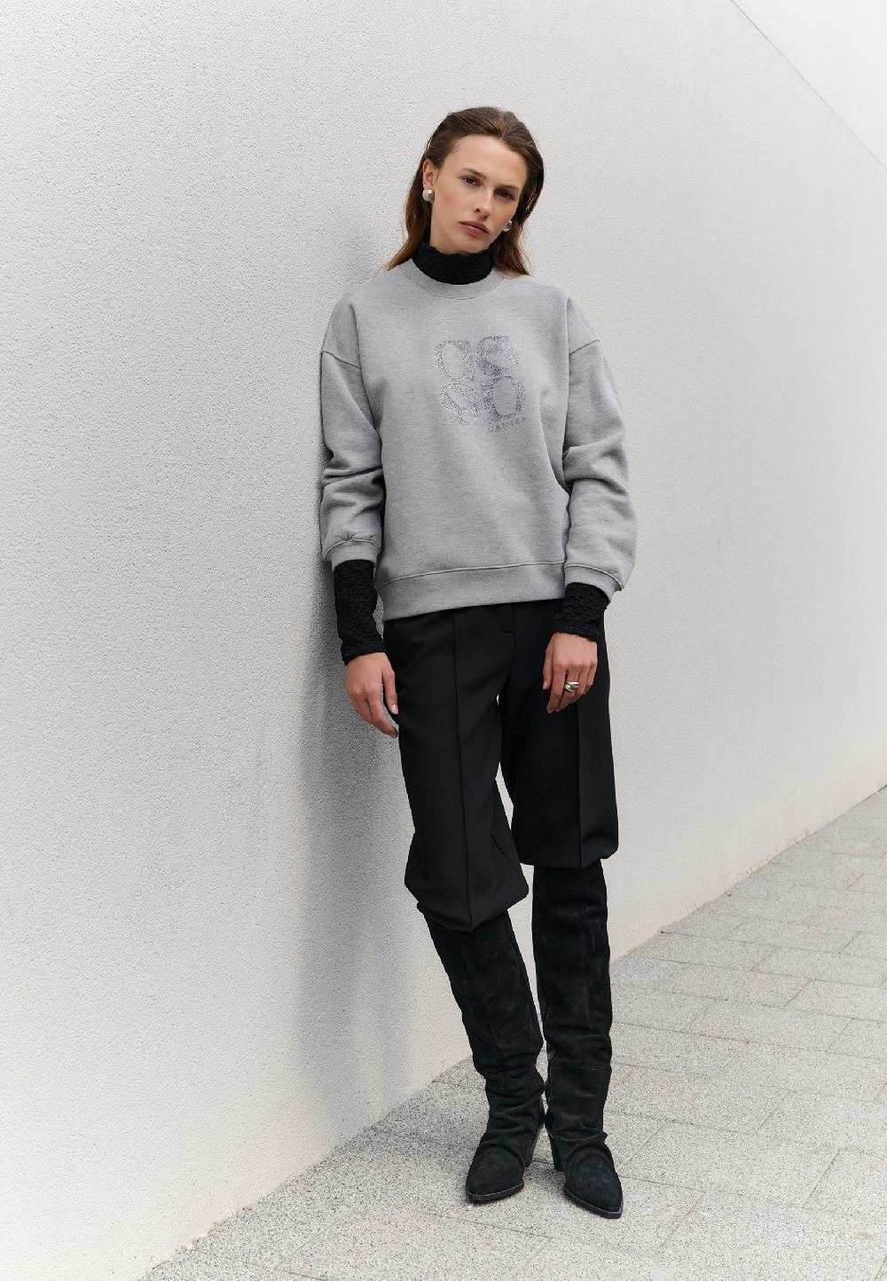 dante 6 Glitter logo sweater Grey