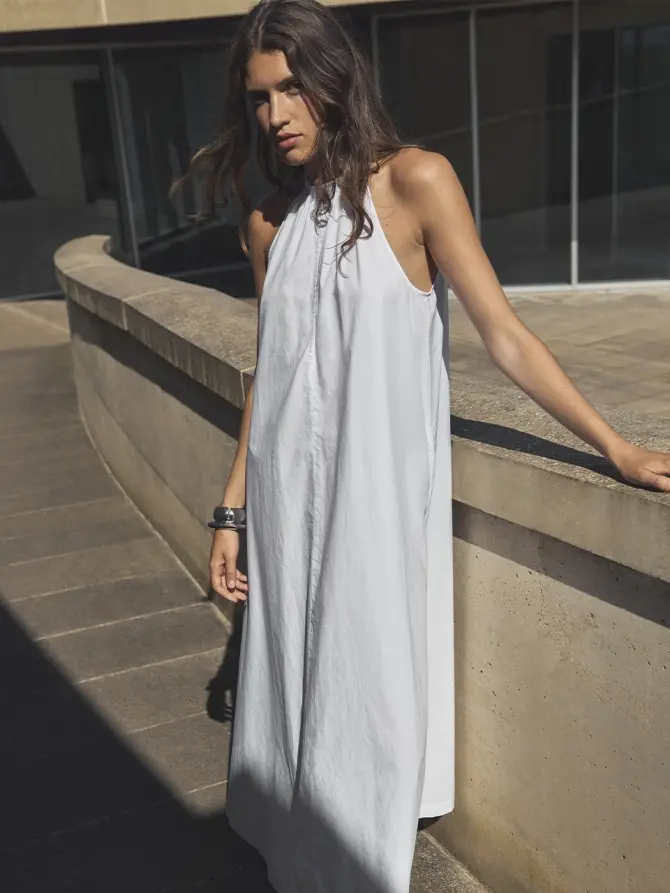 Dante 6 Halter Maxi-jurk Wit