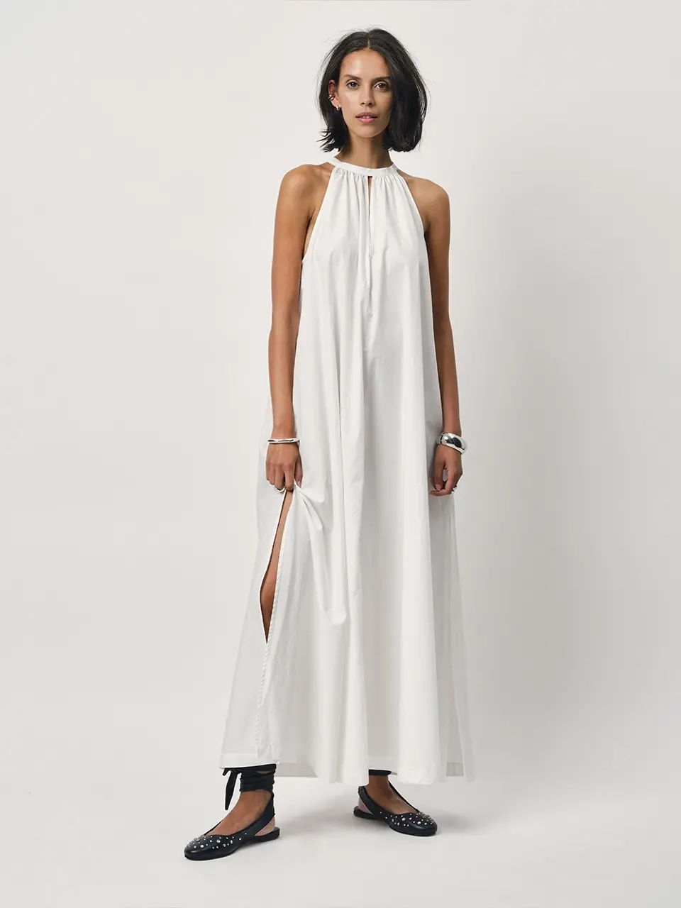 Dante 6 Halter Maxi-jurk Wit