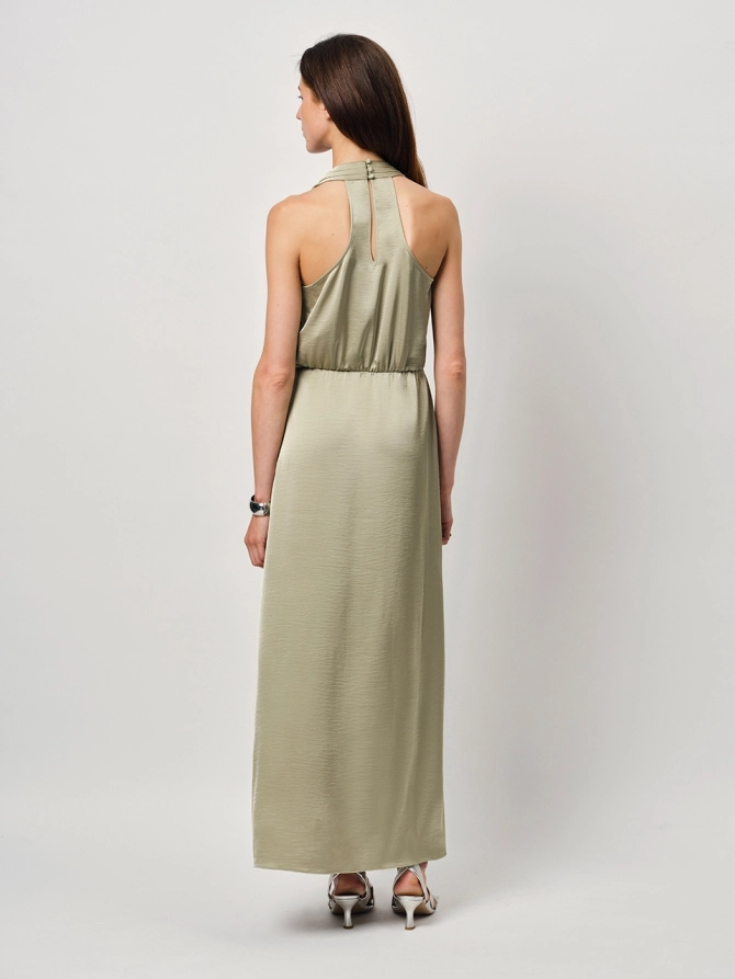 Dante 6 Halterjurk Met Split Groen