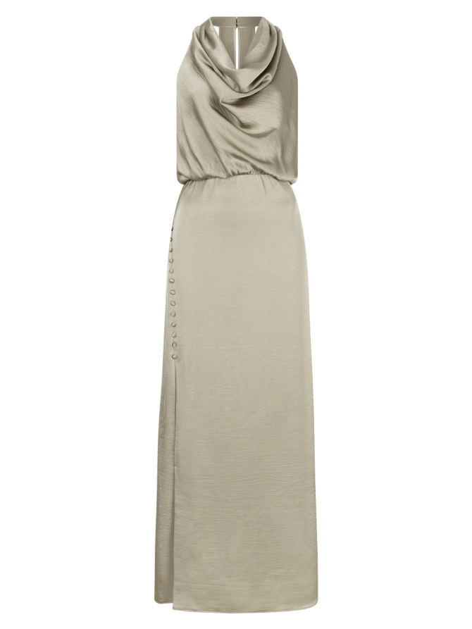 dante 6 Halterjurk met split Groen