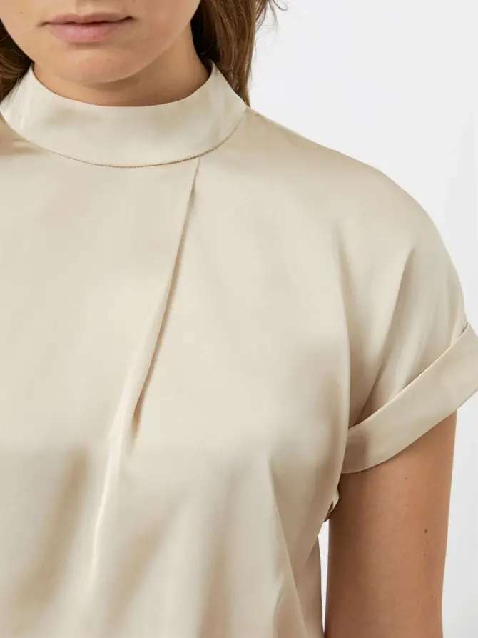 Dante 6 Hoge Hals Top Beige