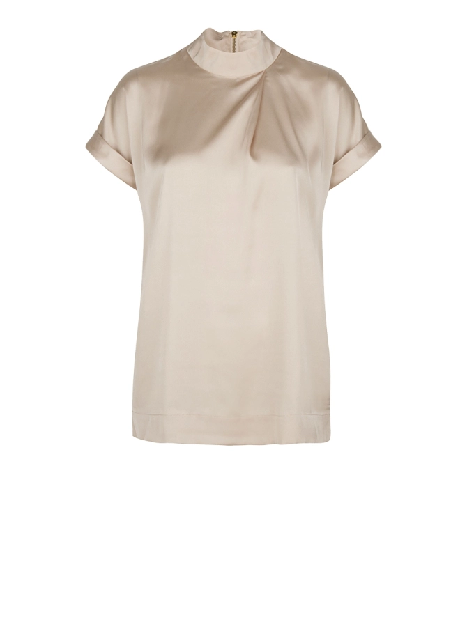 dante 6 Hoge hals top Beige
