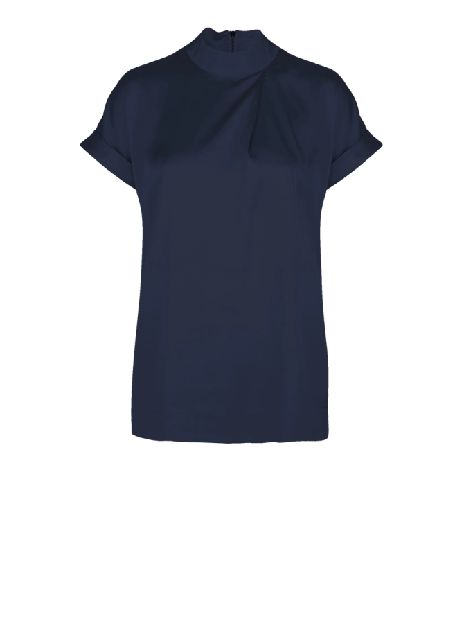 dante 6 Hoge hals top Blauw