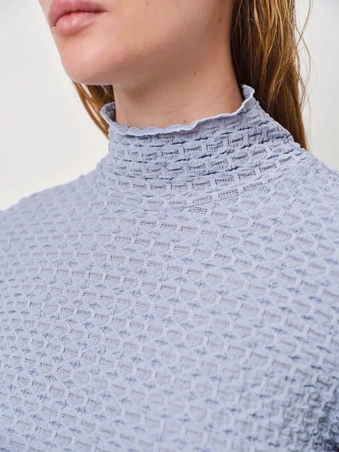 Dante 6 Jacquard Jersey Top Blauw