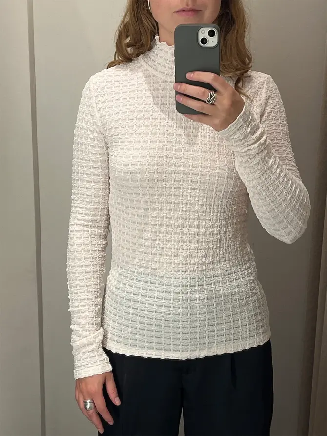 Dante 6 Jacquard Jersey Top Creme