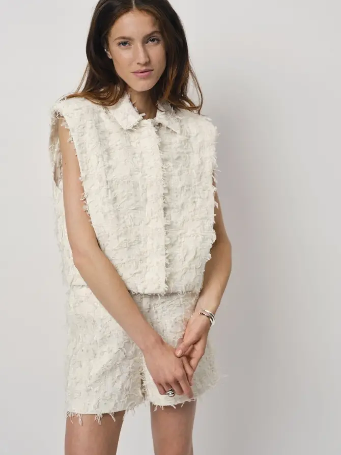 Dante 6 Jacquard Short Creme