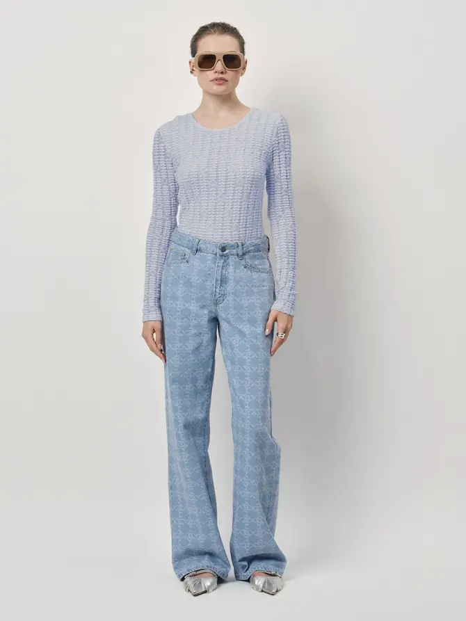 Dante 6 Kanten Longsleeve Lichtblauw