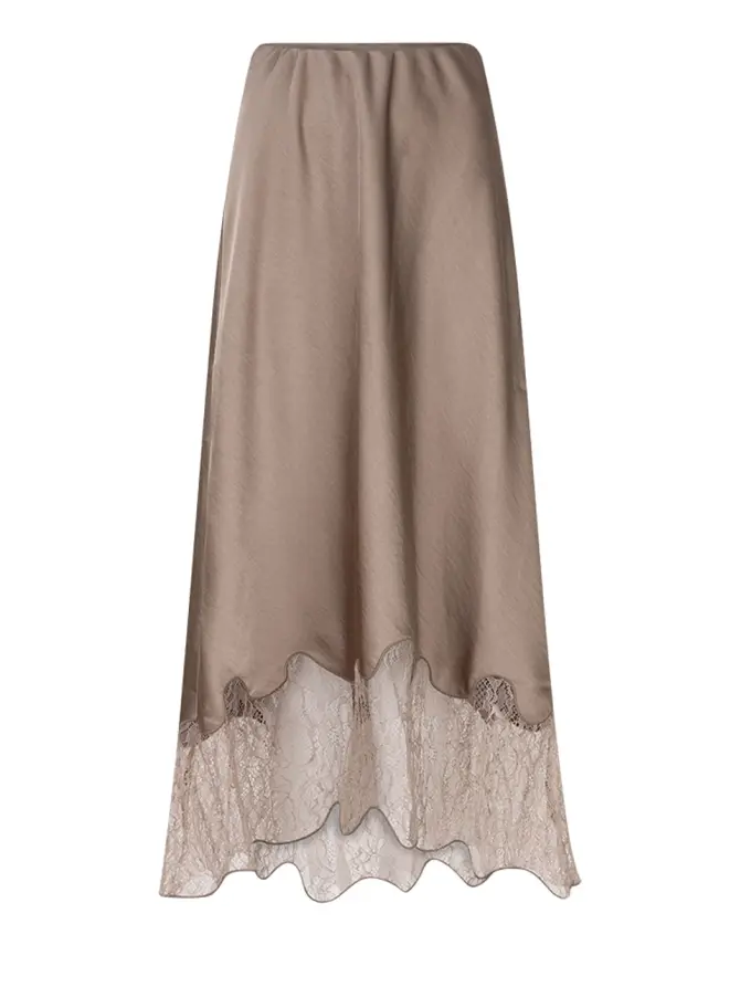 dante 6 Kanten midi-rok Bruin