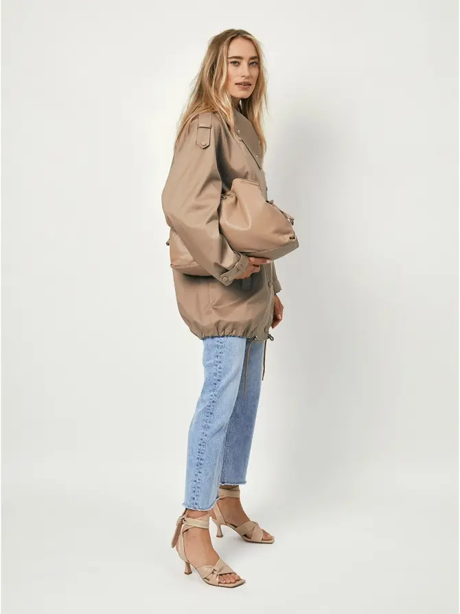 Dante 6 Kunstleren Tas Taupe Bruin