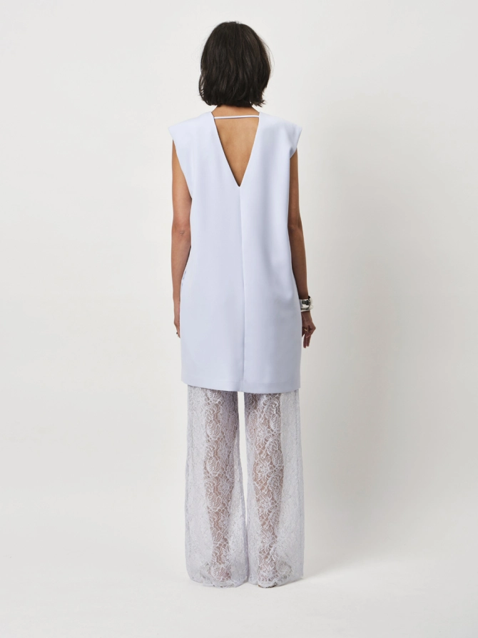 Dante 6 Lace Wide Leg Broek Lichtblauw